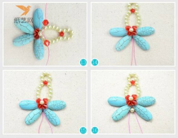 Beading Tutorial Blue Dragonfly Beaded Necklace Making Tutorial