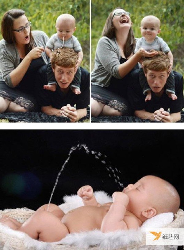 First family photo shoot of newborn baby and mom and dad