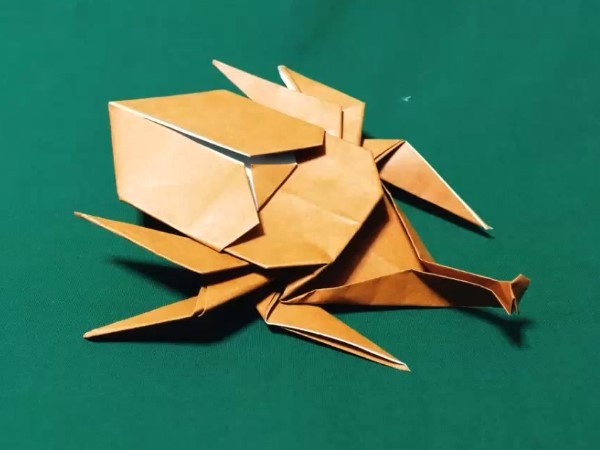 Origami Insect Encyclopedia—3D Origami Rhinoceros Beetle Origami Video Tutorial