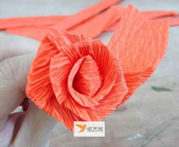 How to fold roses using crepe paper by hand