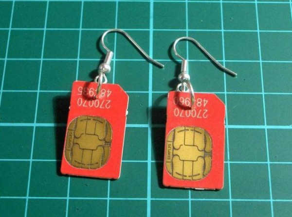 Tutorial on how to make cool earrings using waste mobile phone cards