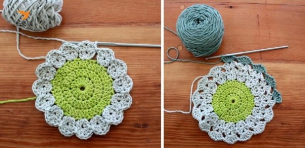 Tutorial on how to knit a thickened crochet insulation mat