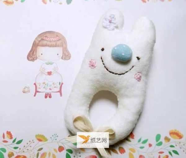 How to make a fabric bunny hand bell