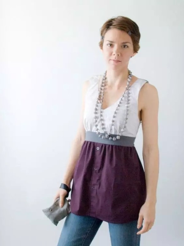 Turn waste into treasure, tutorial on how to make skirts out of old clothes, make skirts out of T-shirts and shirts