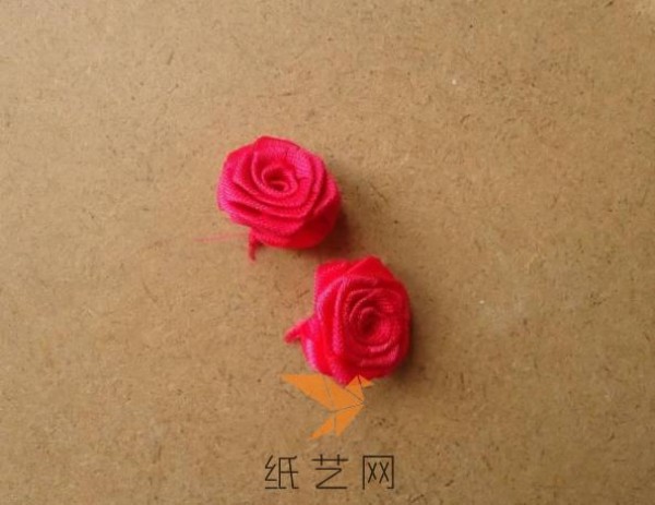 Tutorial on making beautiful ribbon flower rose earrings