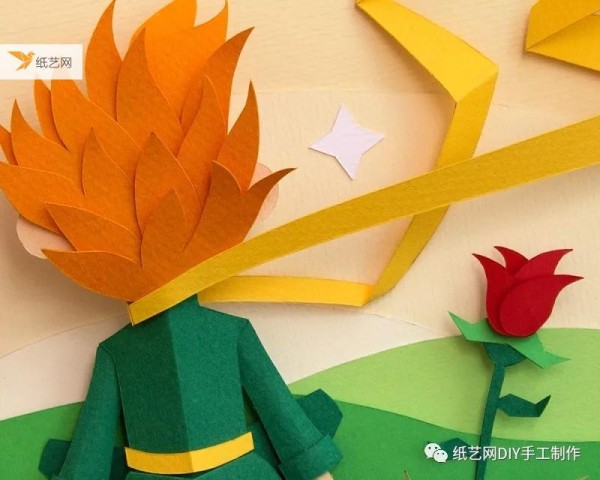 Illustrated tutorial for paper carving on the theme of The Little Prince