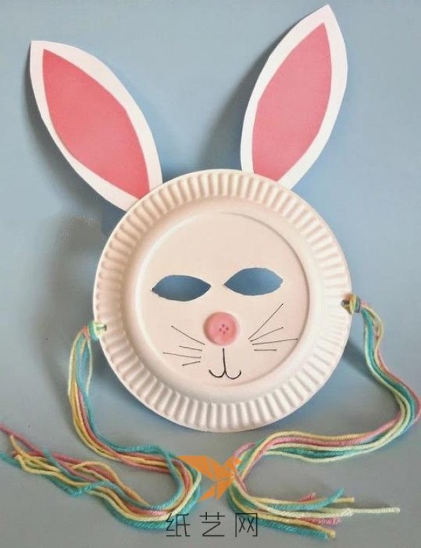 Cute bunny mask tutorial made from paper plates