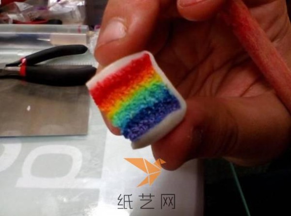 Delicious Super Light Clay Rainbow Cake Keychain Making Tutorial