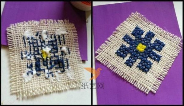 Beautiful cross-stitch snowflake Christmas card making tutorial