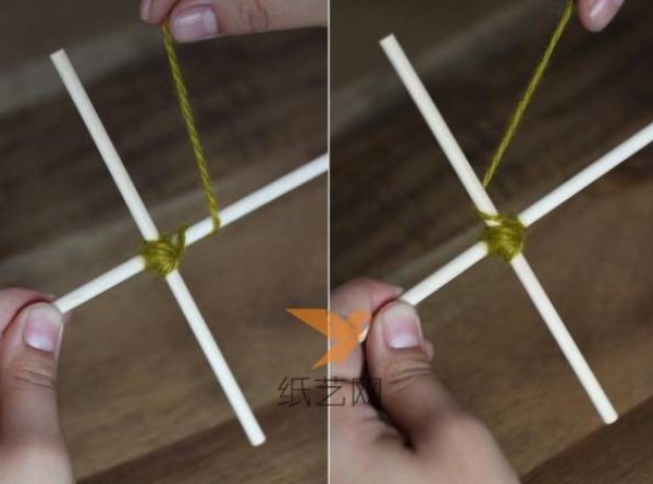 Tutorial on how to make handwoven gift wrapping decorations