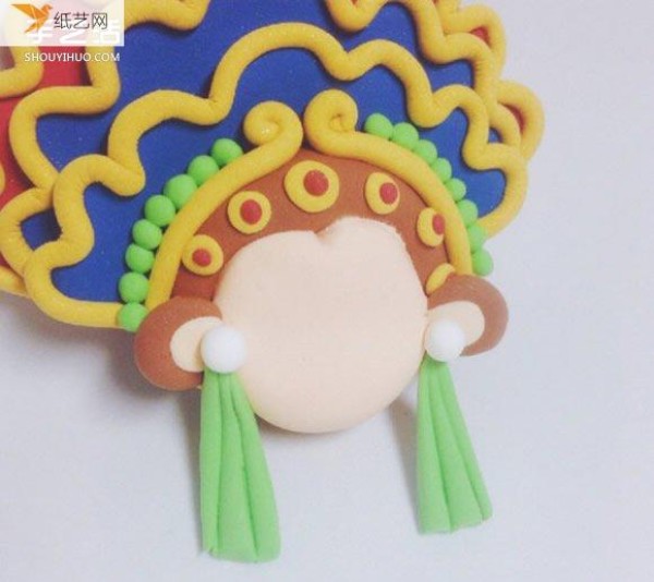 Super cute opera-style personalized Monkey King pendant made of ultra-light clay