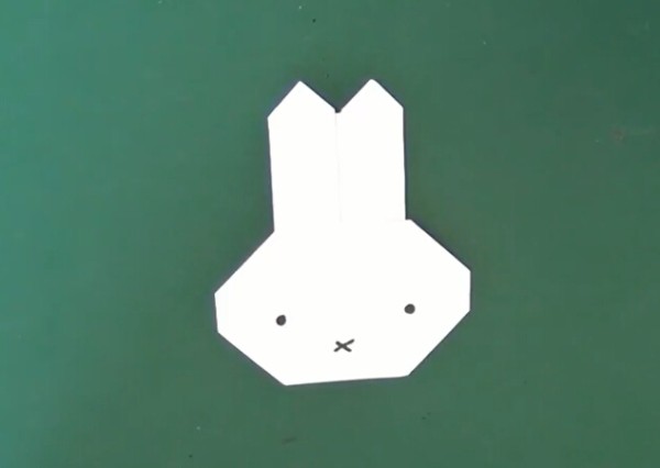 Origami tutorial for children to make origami Miffy rabbit