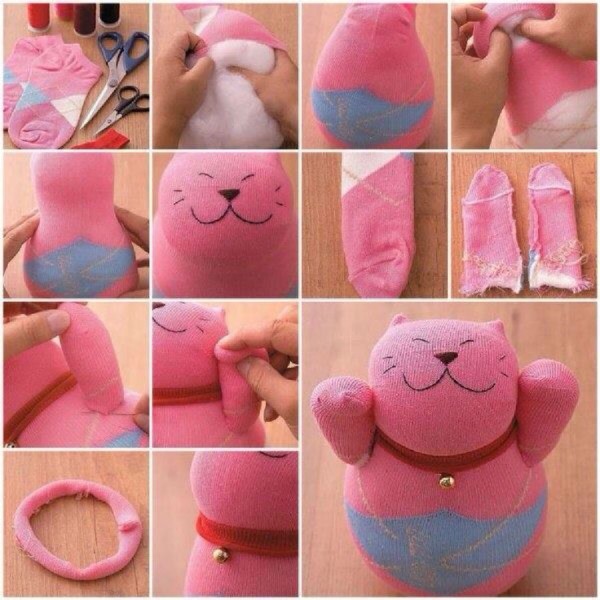 Make dolls out of socks! Super simple!