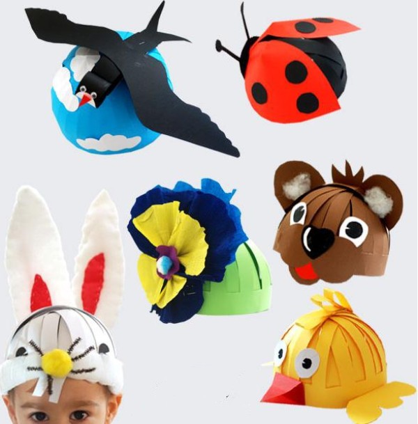 Handmade storytelling performance animal hats