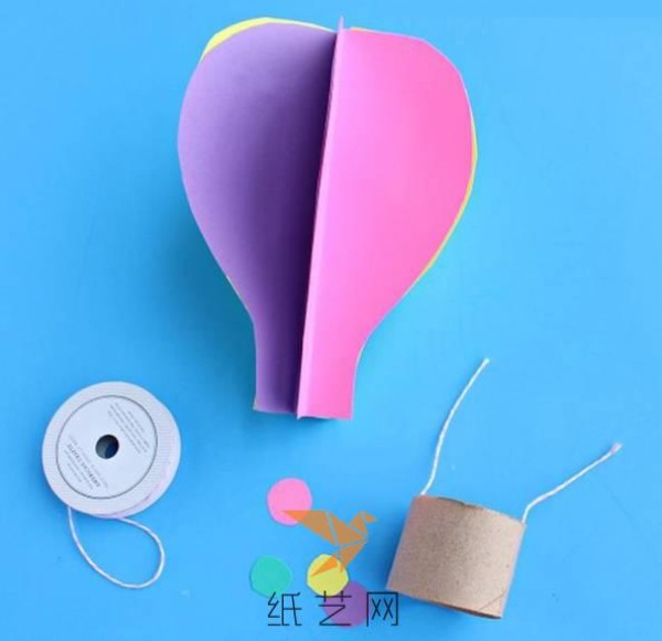 Beautiful colorful paper hot air balloon making tutorial