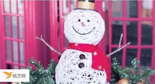 Tutorial on how to make a personalized simple three-dimensional snowman using ropes