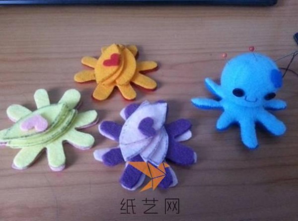 Super cute non-woven octopus doll Childrens Day gift making tutorial