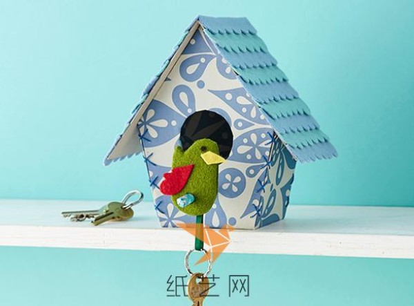 Cute little house key storage tutorial