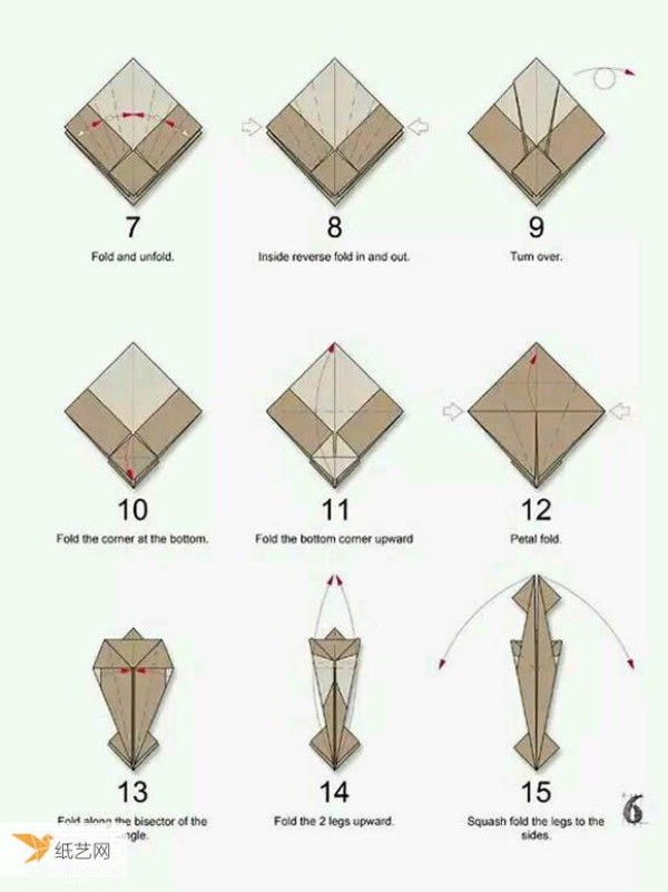 Detailed method and illustrated steps of folding a three-dimensional egret using origami