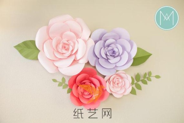 Large decorative paper three-dimensional flower tutorial (essential for party decoration)