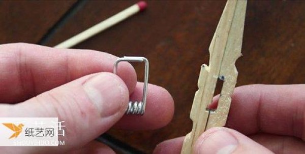 Use wooden clips to make your own personalized toy gun