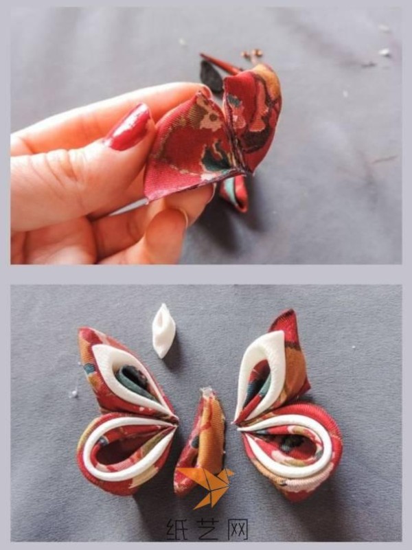 Fabric Flower Butterfly Hairpin Making Tutorial Fabric Tutorial