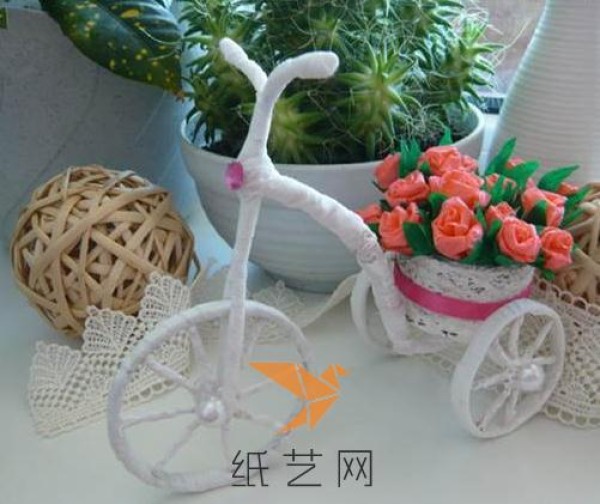 Romantic bicycle rose basket making tutorial