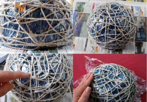 Weaving tutorial: Pastoral style hollow woven vegetable and fruit storage bowls made from hemp rope