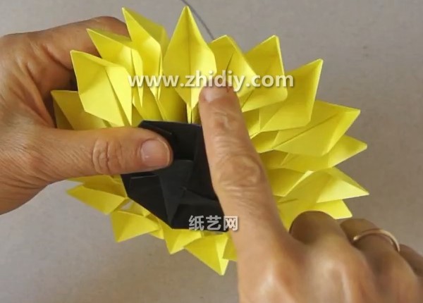 DIY origami flower sunflower tutorial