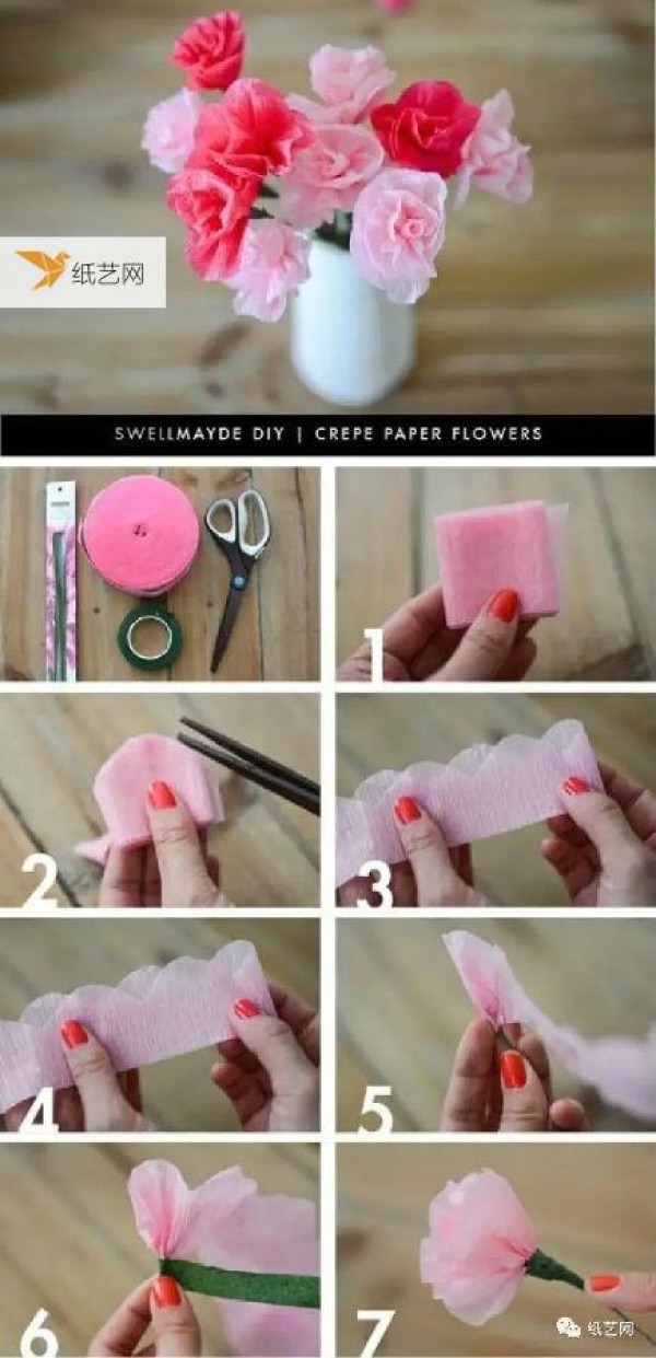 5 Easy Crepe Paper Flower Tutorials