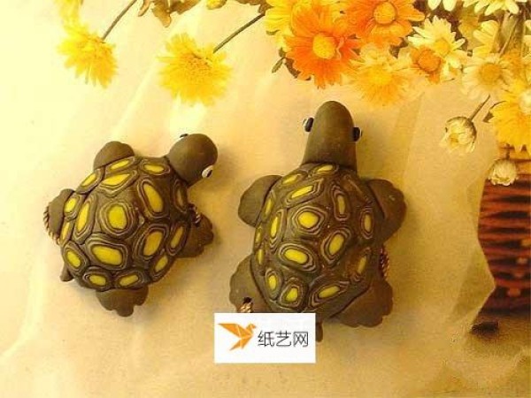 Make a realistic baby turtle using simple ultra-light clay