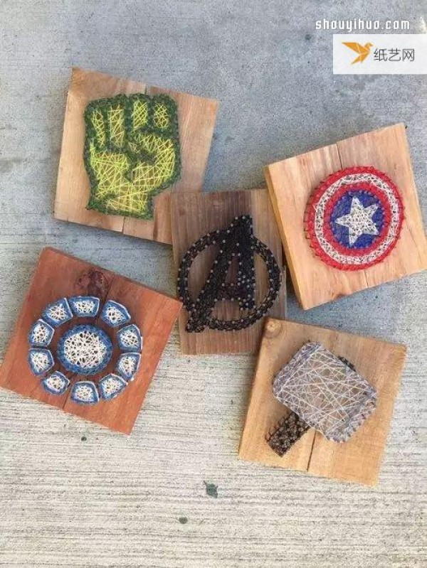 Use nails and thread to create personalized String Art decorative paintings