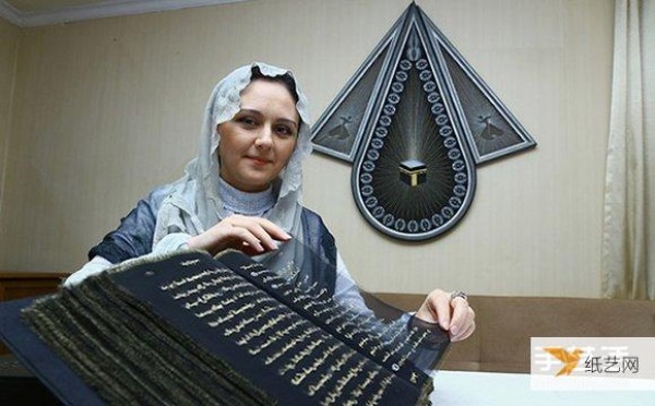 The artist spent three years carefully creating a hand-written Quran