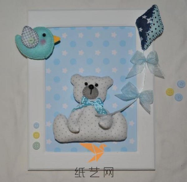 Cute fabric bear decorative painting production tutorial