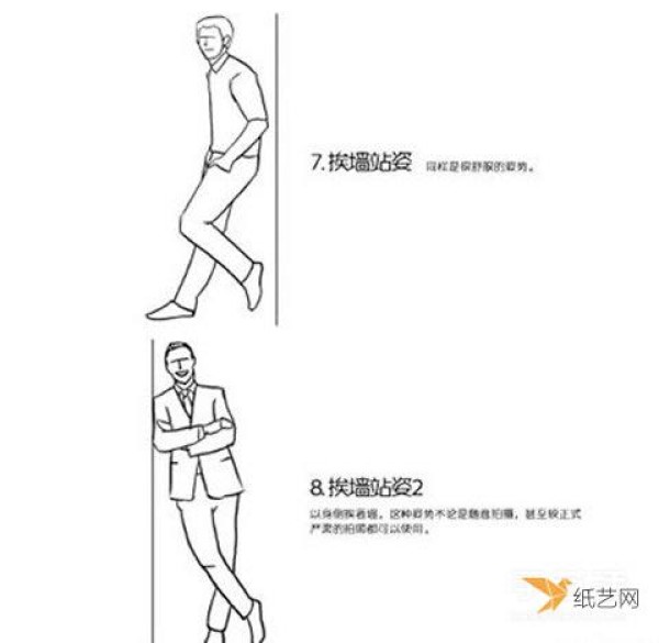 Illustrations of men’s poses and actions for taking pictures. Some tips for men’s poses for taking pictures.