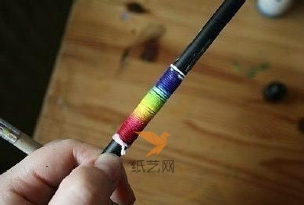 Tutorial on making homemade space-dyed rainbow cotton thread