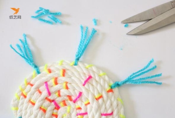 Summer little fresh woven coaster making tutorial