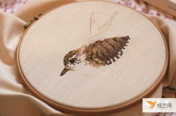 Picture appreciation of a beautiful handmade animal embroidery work