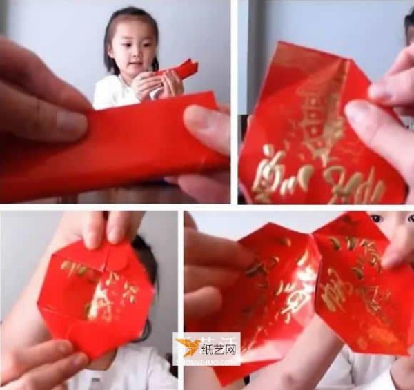 How to use red envelopes to make beautiful lanterns step by step