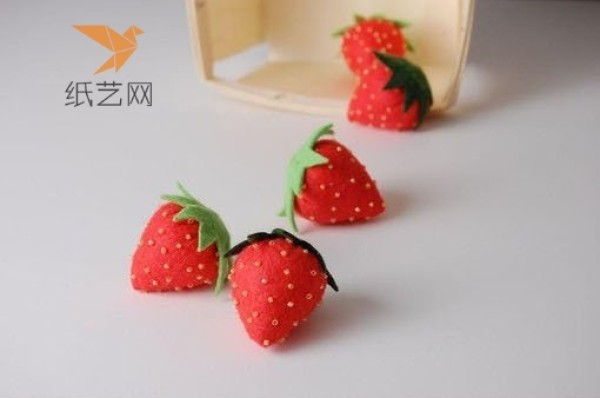 Non-woven fabric tutorial Tutorial on making beautiful and fresh non-woven strawberries