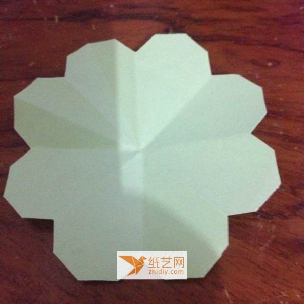 Three-dimensional flower origami greeting card illustration tutorial