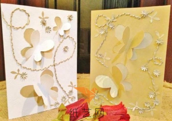 Such a beautiful three-dimensional greeting card is actually very simple to make