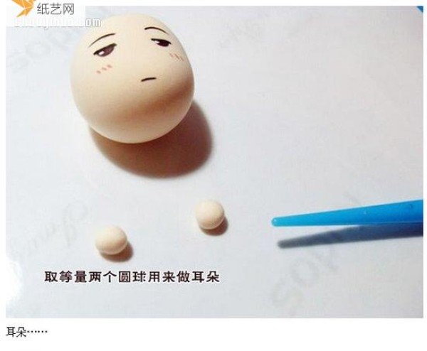 Tutorial on making a personalized clay doll of Gintama protagonist Gintoki Sakata