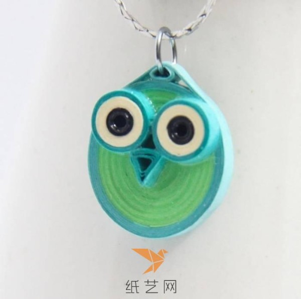 Cute handmade paper owl necklace making tutorial