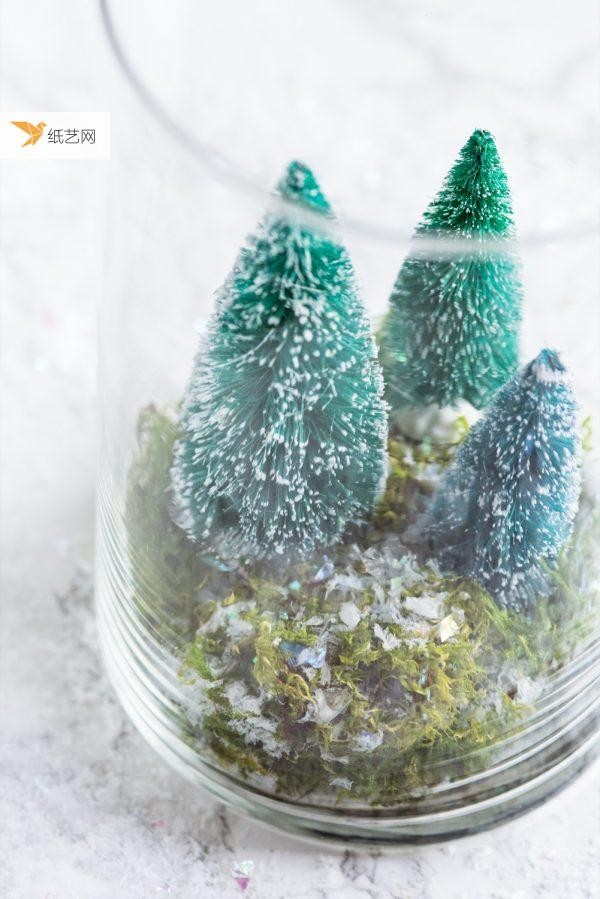 diy mini miniature snow mountain landscape