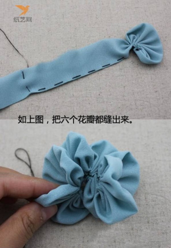 Fabric Art Tutorial Fabric Chiffon Flower Decoration Hair Tie DIY Making Tutorial