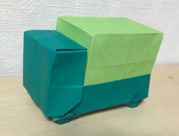 Simple origami 3D truck origami video tutorial