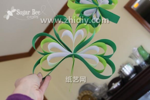 Simple four-leaf clover decoration handmade illustrated tutorial