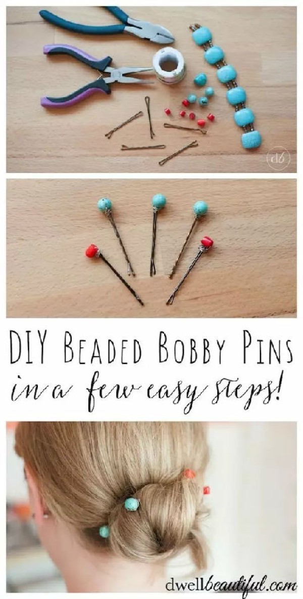 DIY beaded hairpins, small and cute hairpins can be made by yourself!