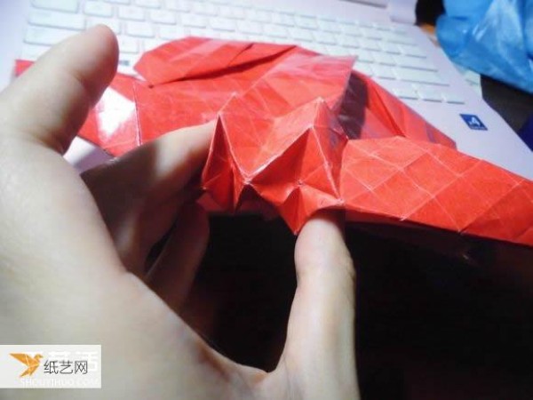 Super complicated kissing fish heart origami illustration process